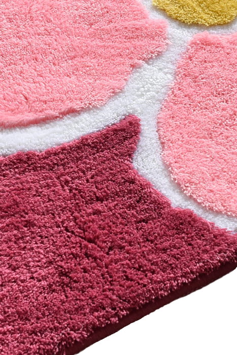 Mijölnir Juego de alfombras de baño Flower - Fuchsia de 3 piezas